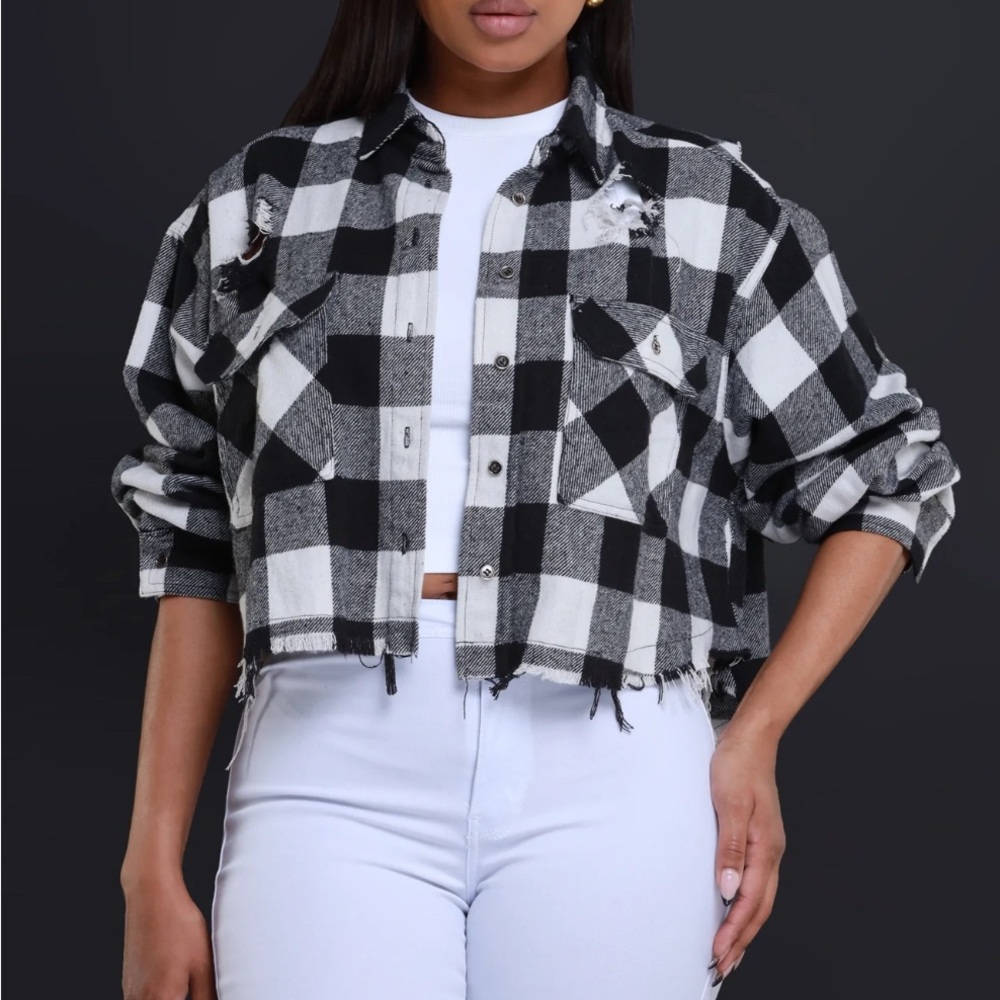 Signature8 Monochrome Plaid Jacket